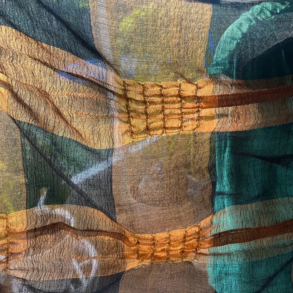 Oska Brown and Black Wool Scarf - Picture 6 of 10